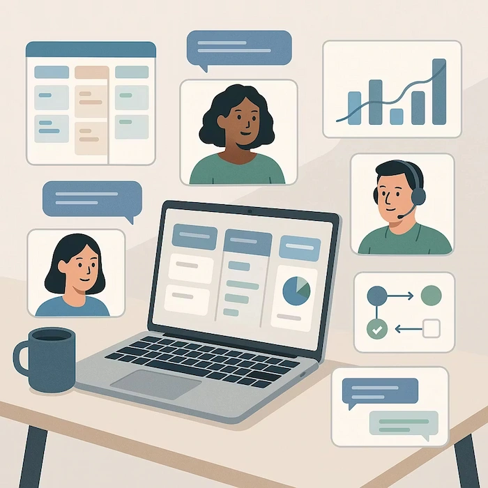 مدیریت تیم دورکاری 68416